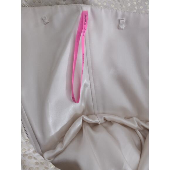 Vintage Betsey Johnson White Gold Polka Dot Strapless Cocktail Party Dress Size4 - Picture 10 of 16